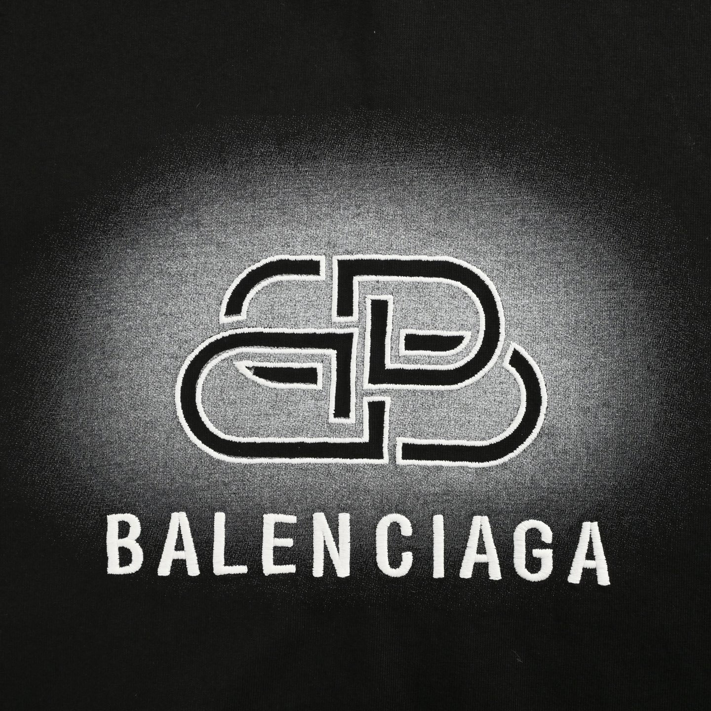 Lock letter embroidered inkjet short-sleeved T-shirt