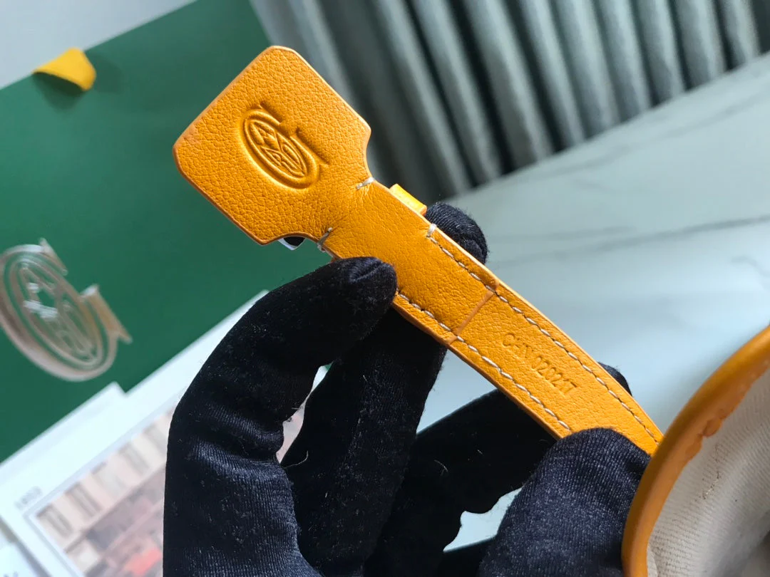 Yellow Canvas Calfskin Trim Bag