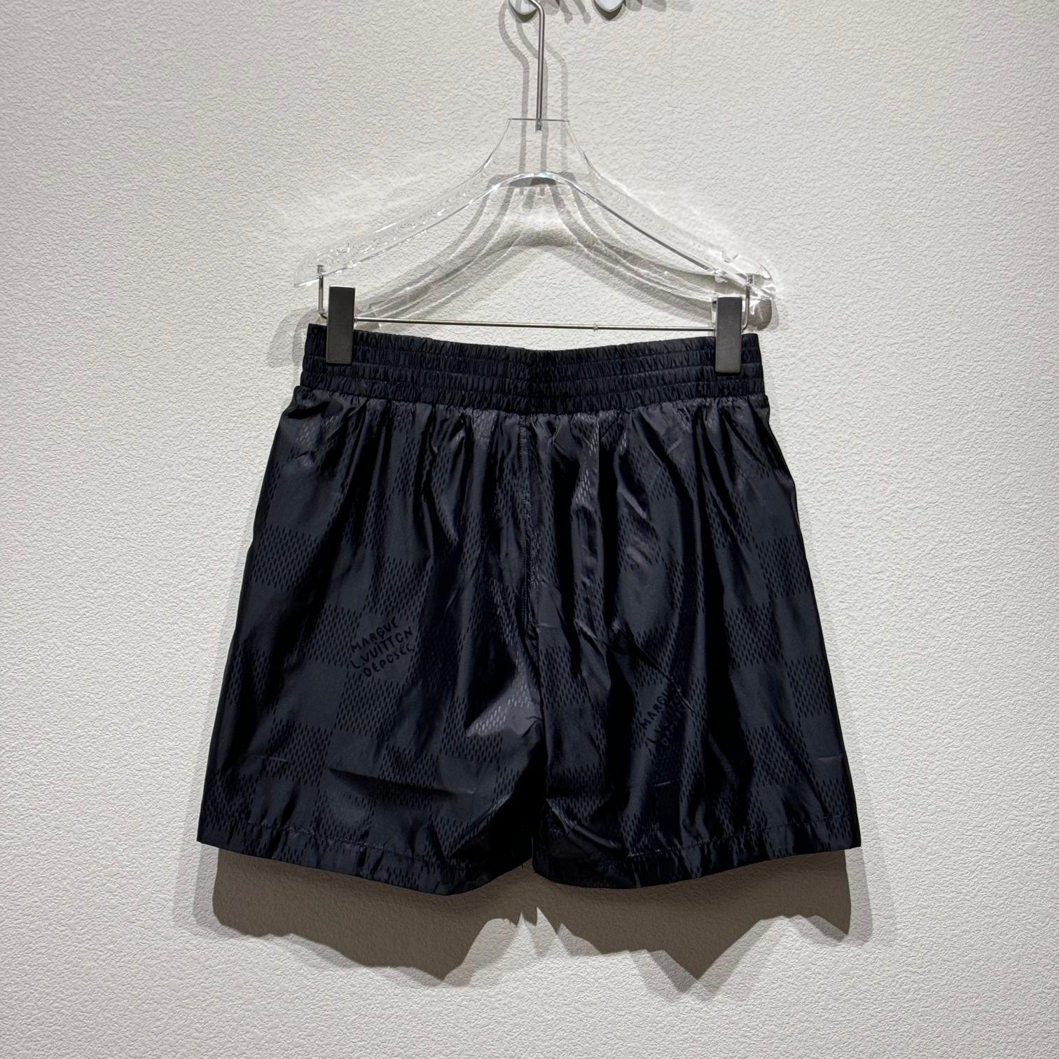 Dark Checkerboard Beach Shorts