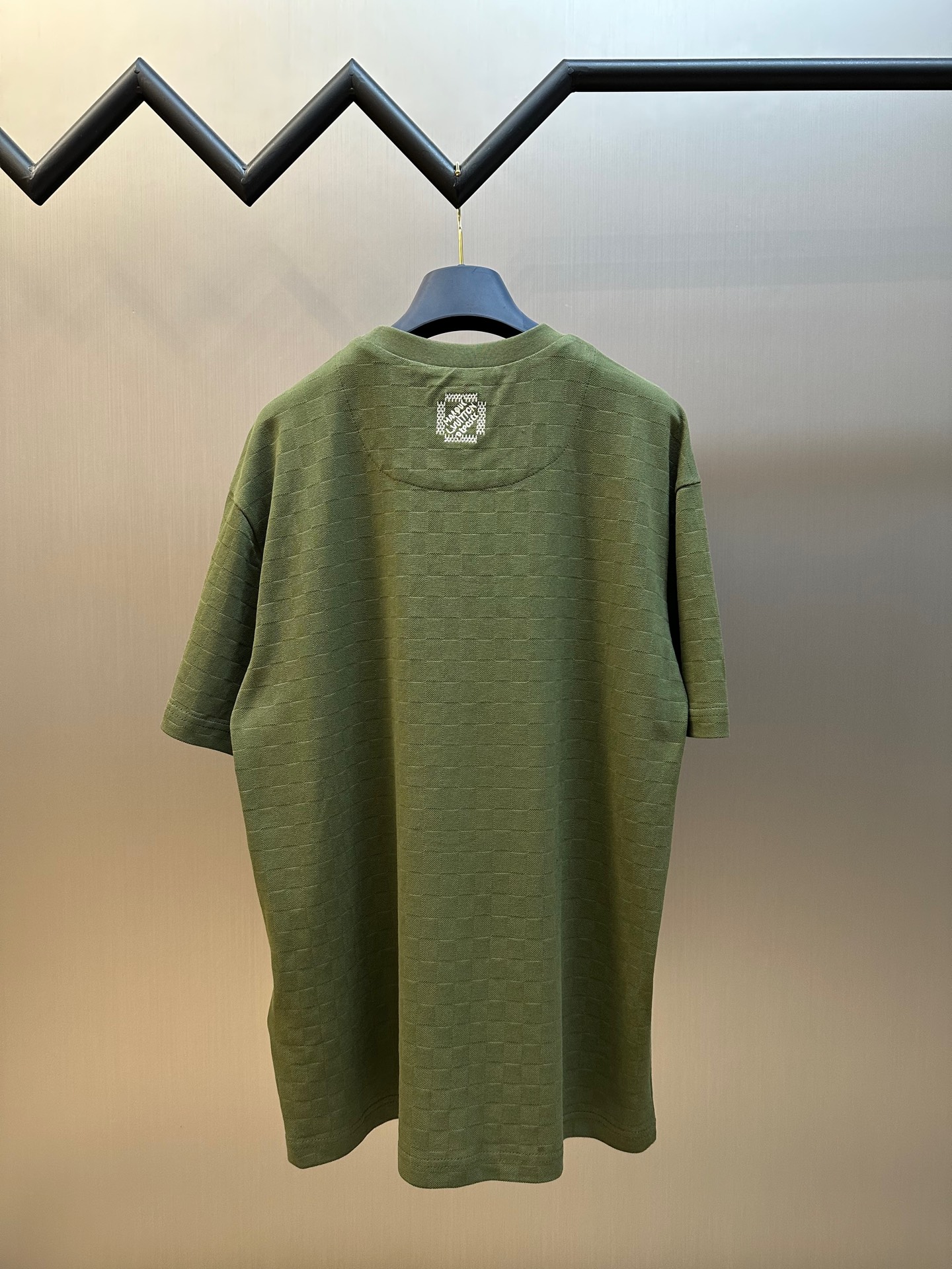 Green Piqué Round Neck Short Sleeves