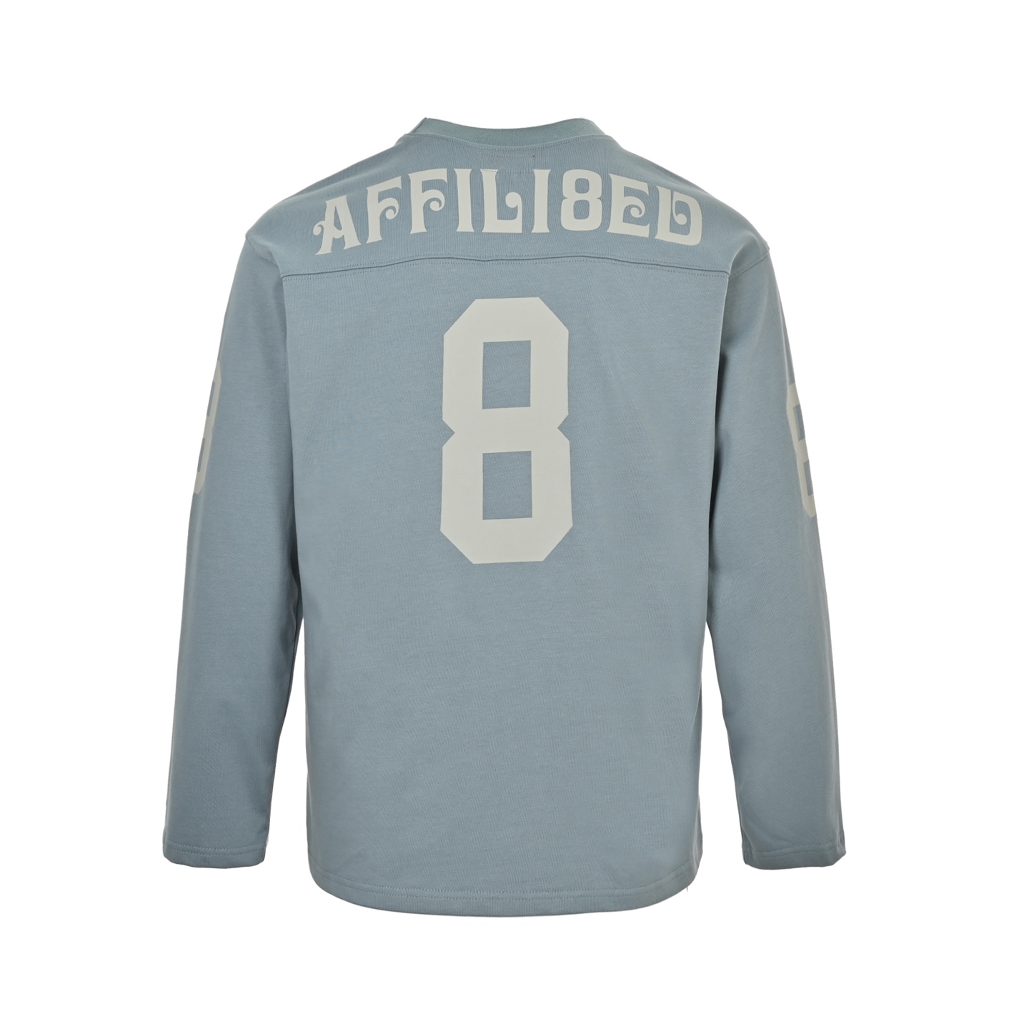 American No.8 Sanskrit Font Print Long Sleeve T-Shirt
