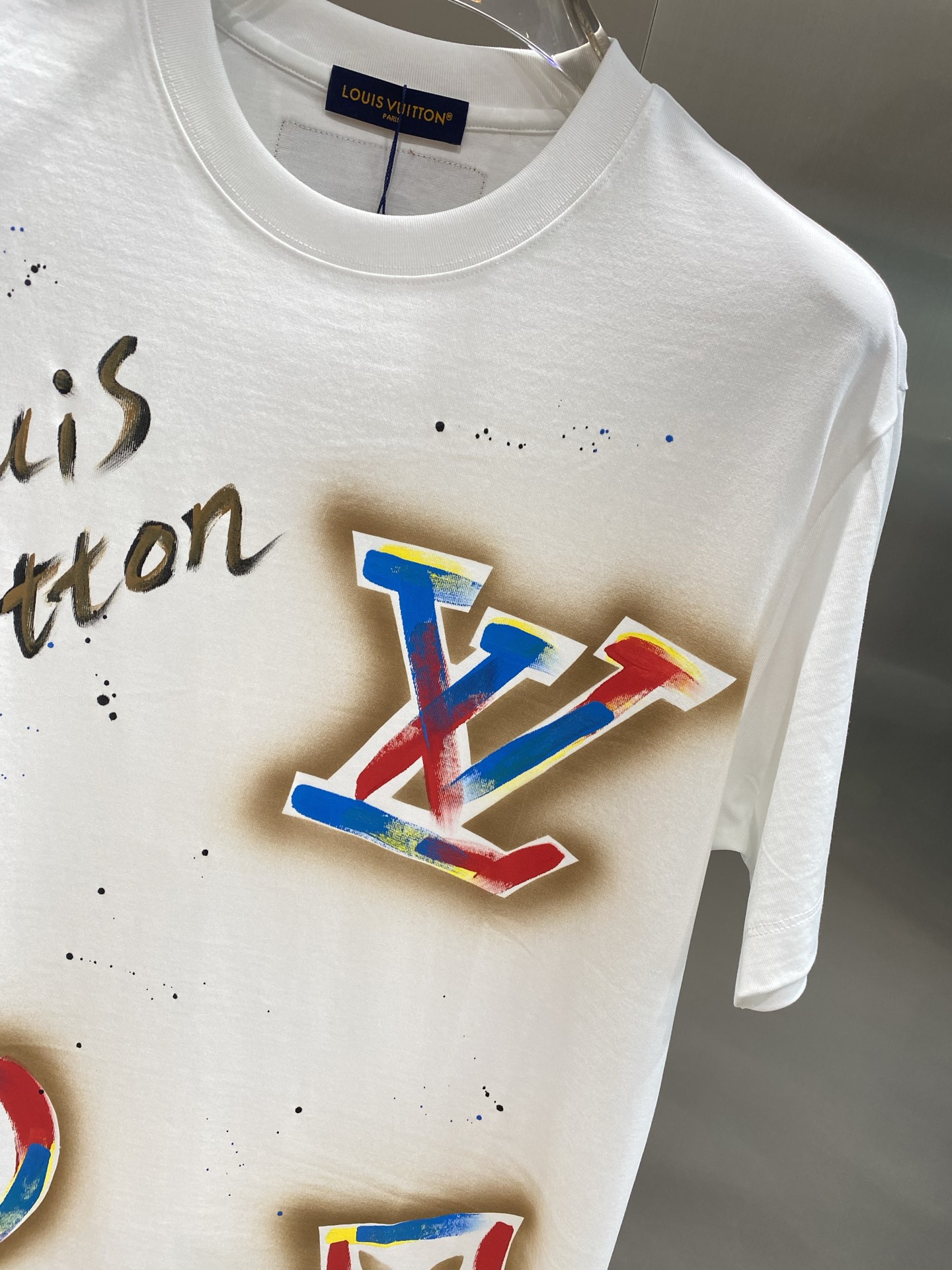 New Summer Graffiti Letter Element Round Neck T-shirt