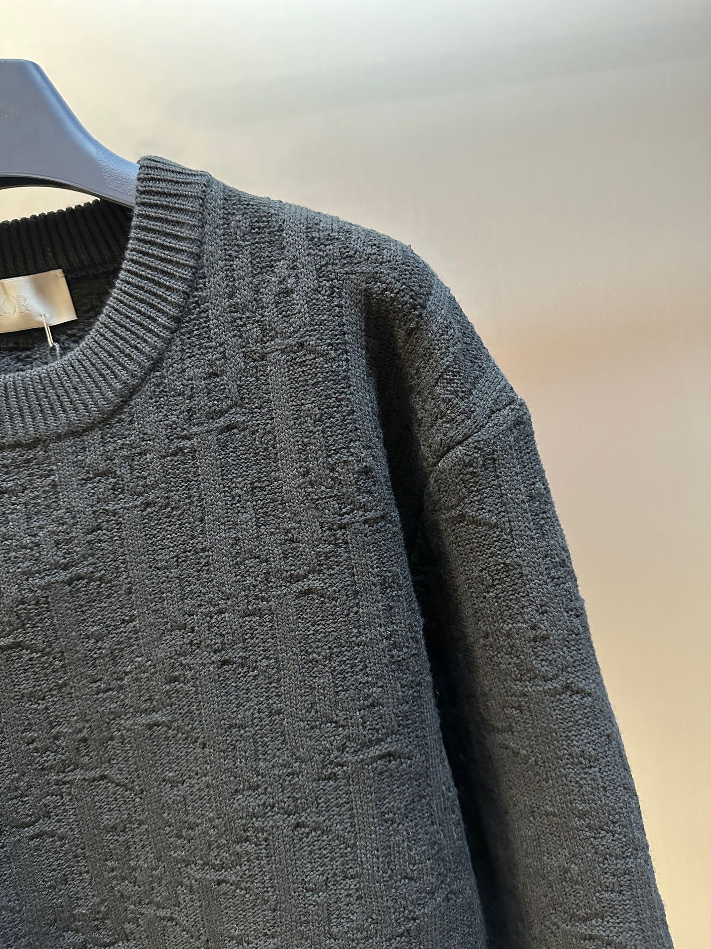 Classic Oblique Print Knit Sweater