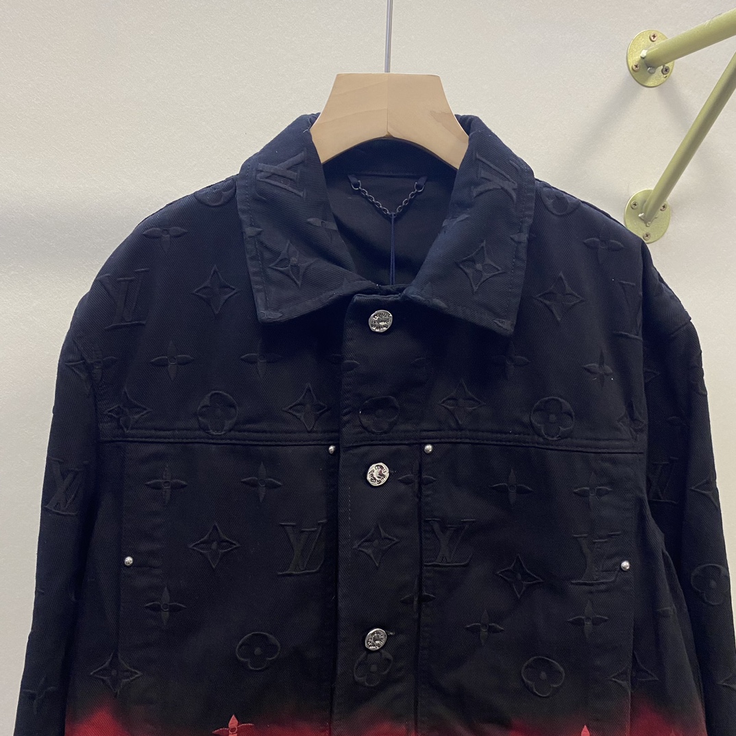 Volcanic Red Matching Denim Jacket