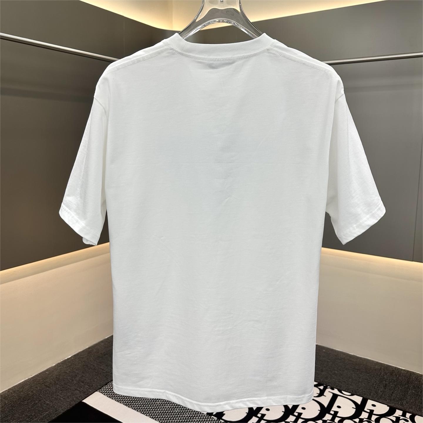 Embroidered patchwork print short-sleeved T-shirt