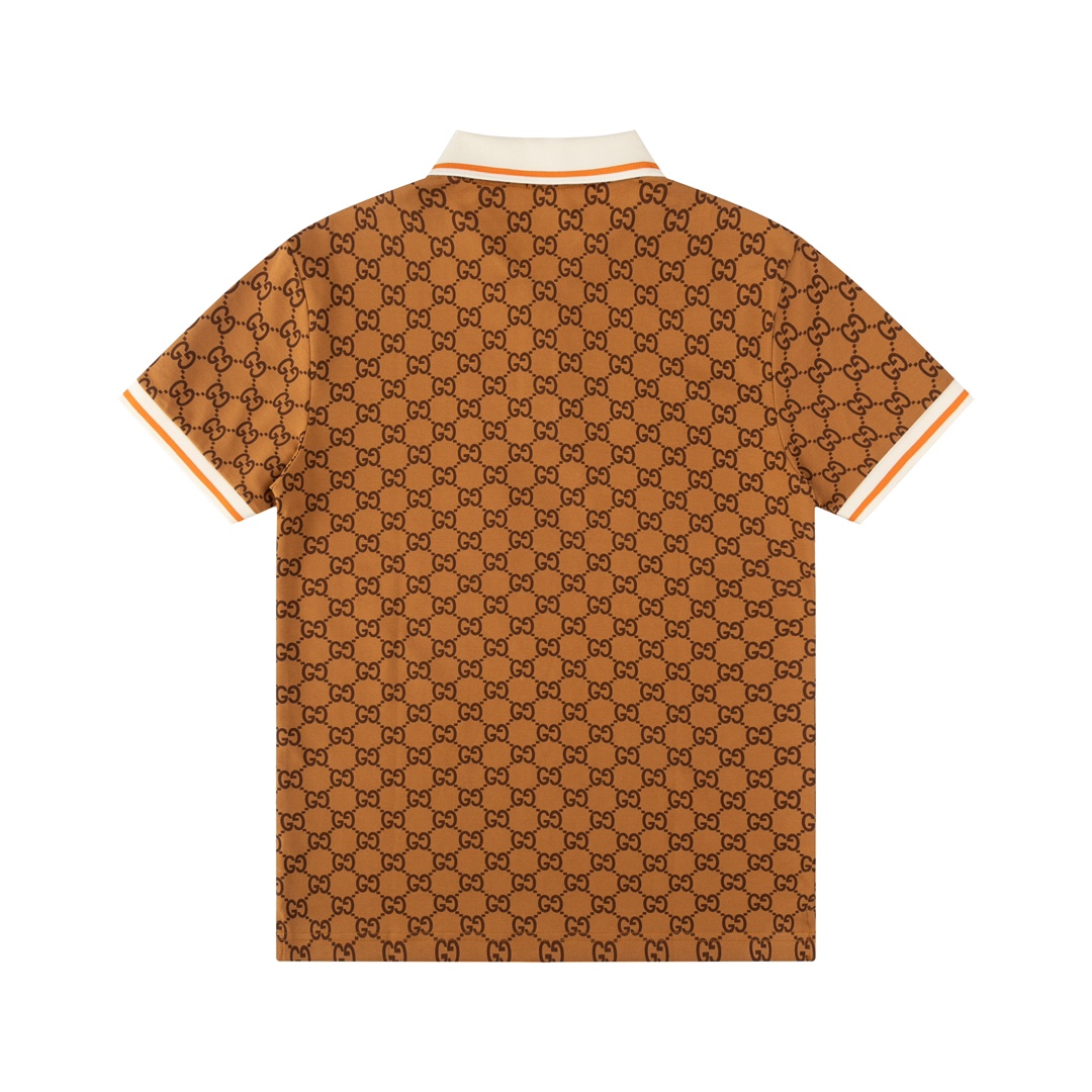 Retro all over print polo shirt