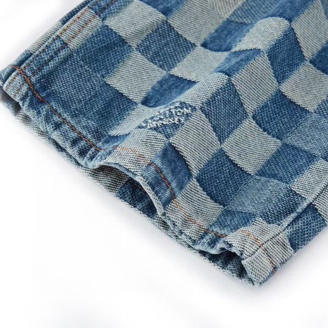 Damier Denim Skate Pants