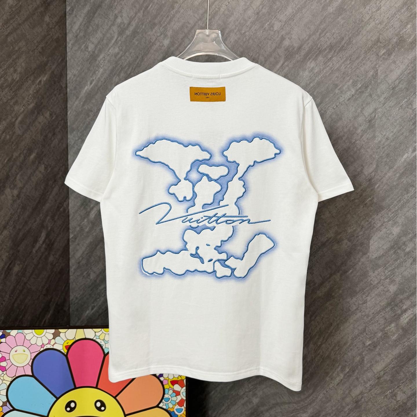 Simple versatile style print t-shirt