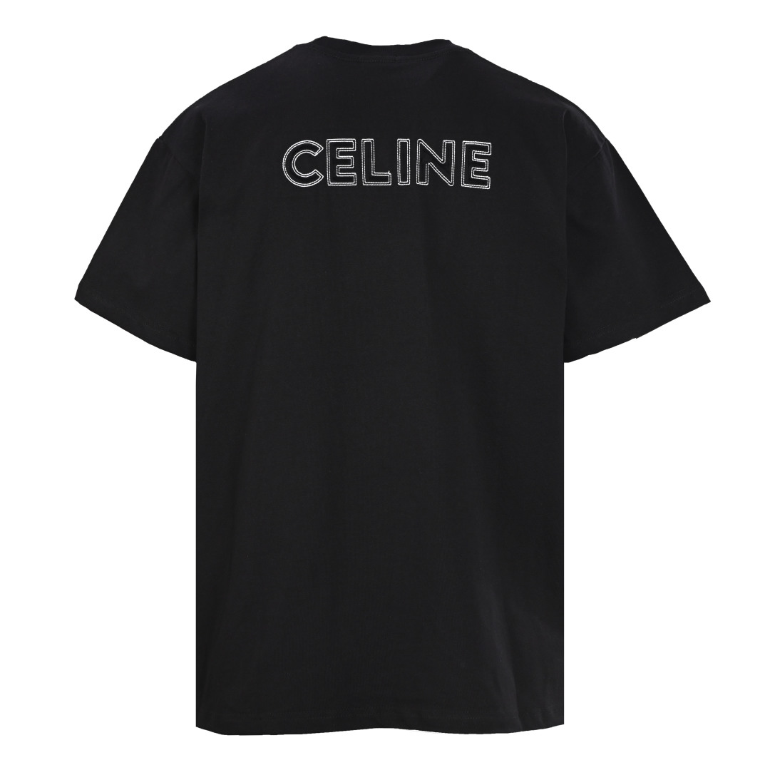 Patch embroidered short-sleeved T-shirt