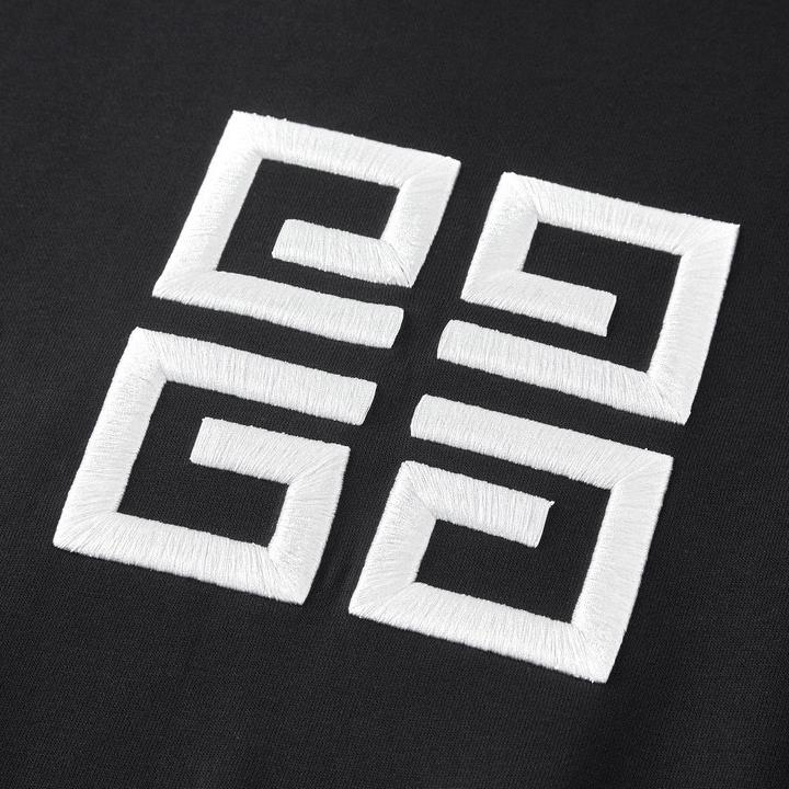 3D embroidery crew neck sweatshirt