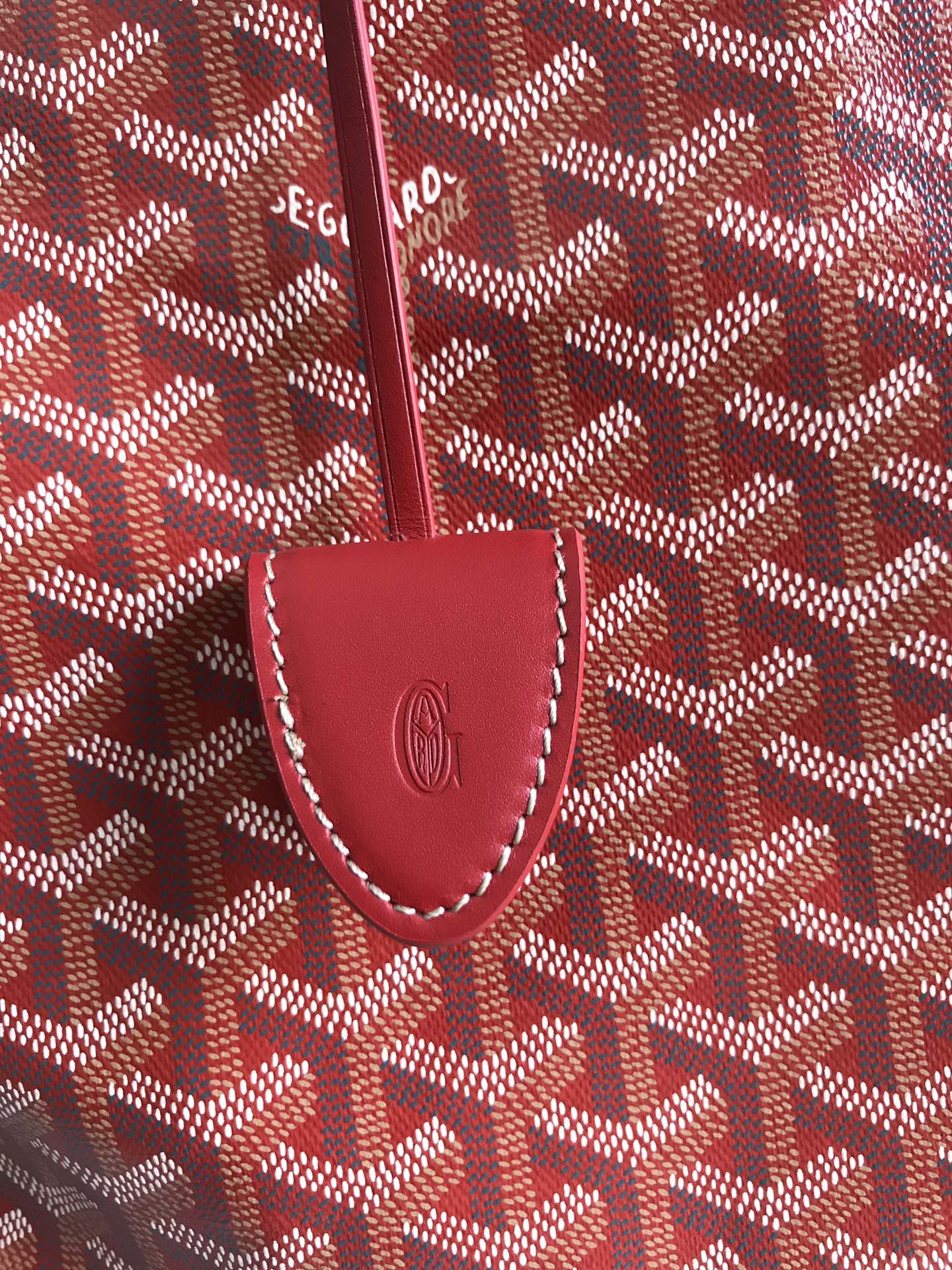 Bag Red Canvas And Calfskin Trim