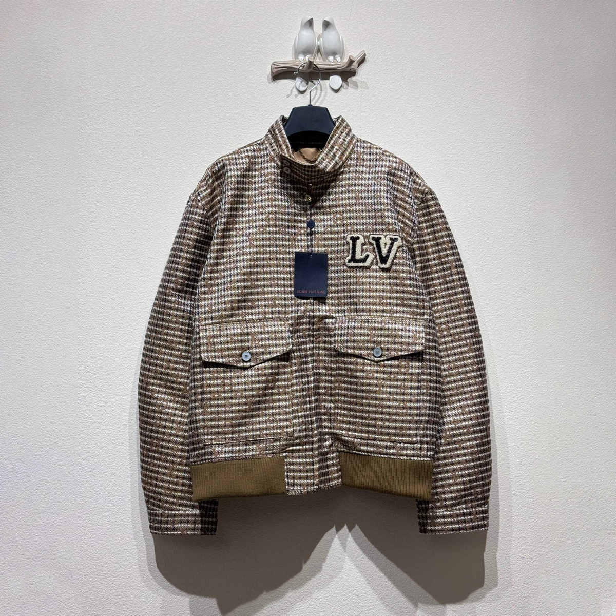 Houndstooth embroidered jacket
