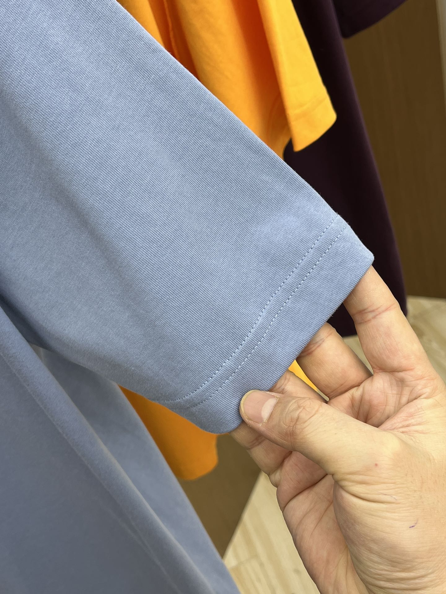 Chest Embossed Letter Short Sleeve T-Shirt