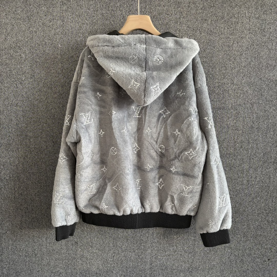 Men's Blended Plush Hooded Jacket