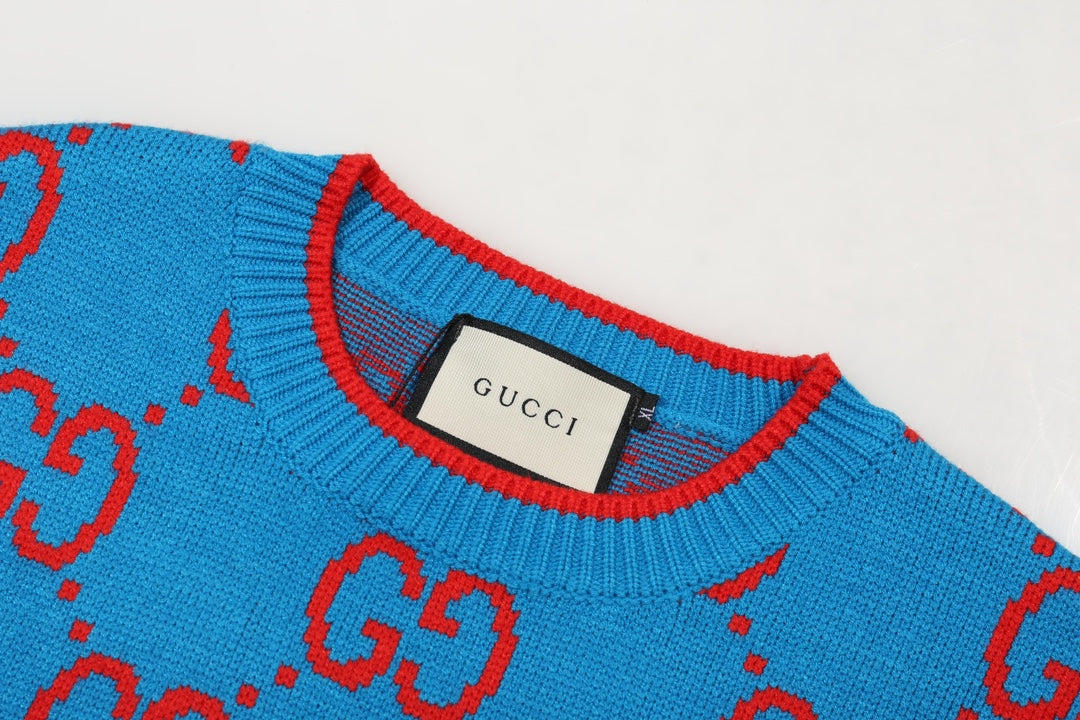 New Alphabet Jacquard Crew-Neck Sweater