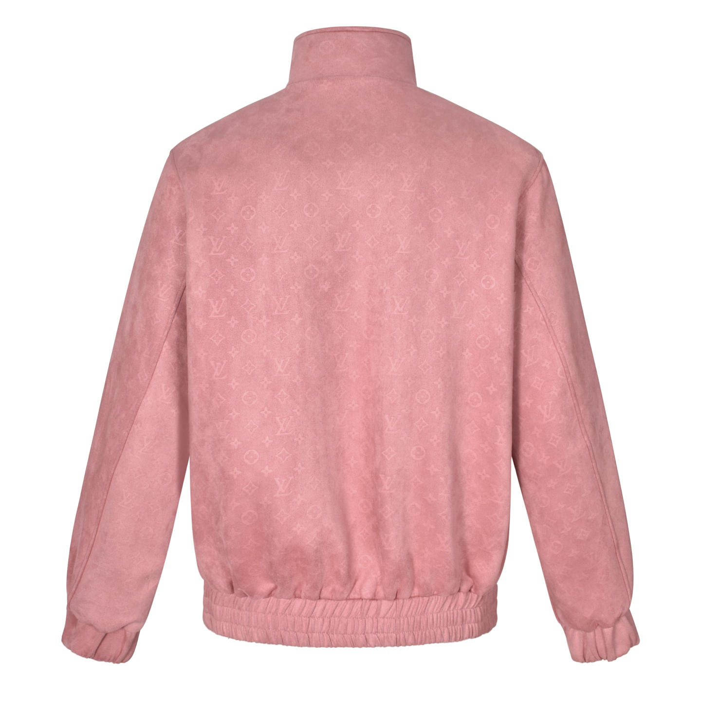 All over print suede stand collar jacket