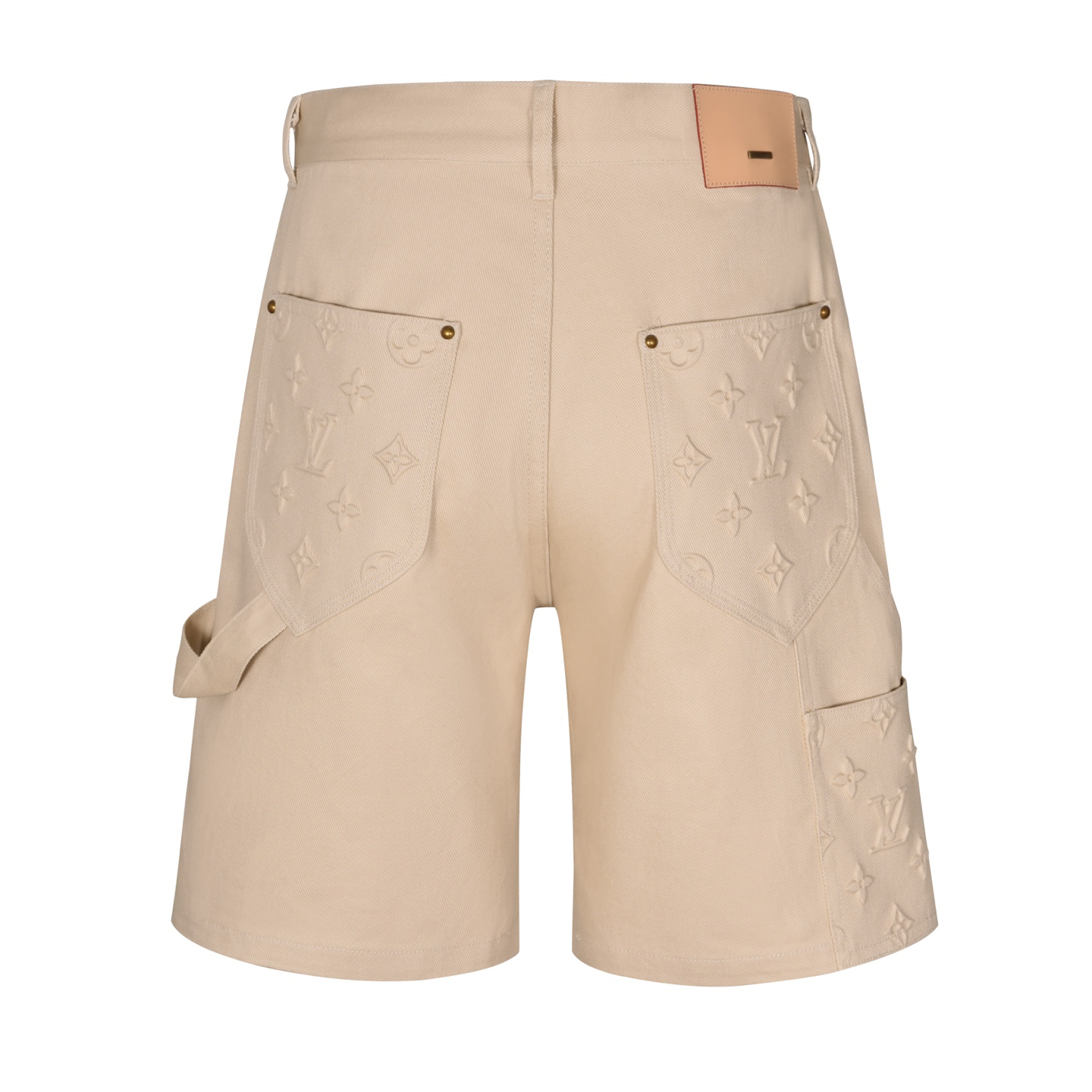 Embossed canvas shorts