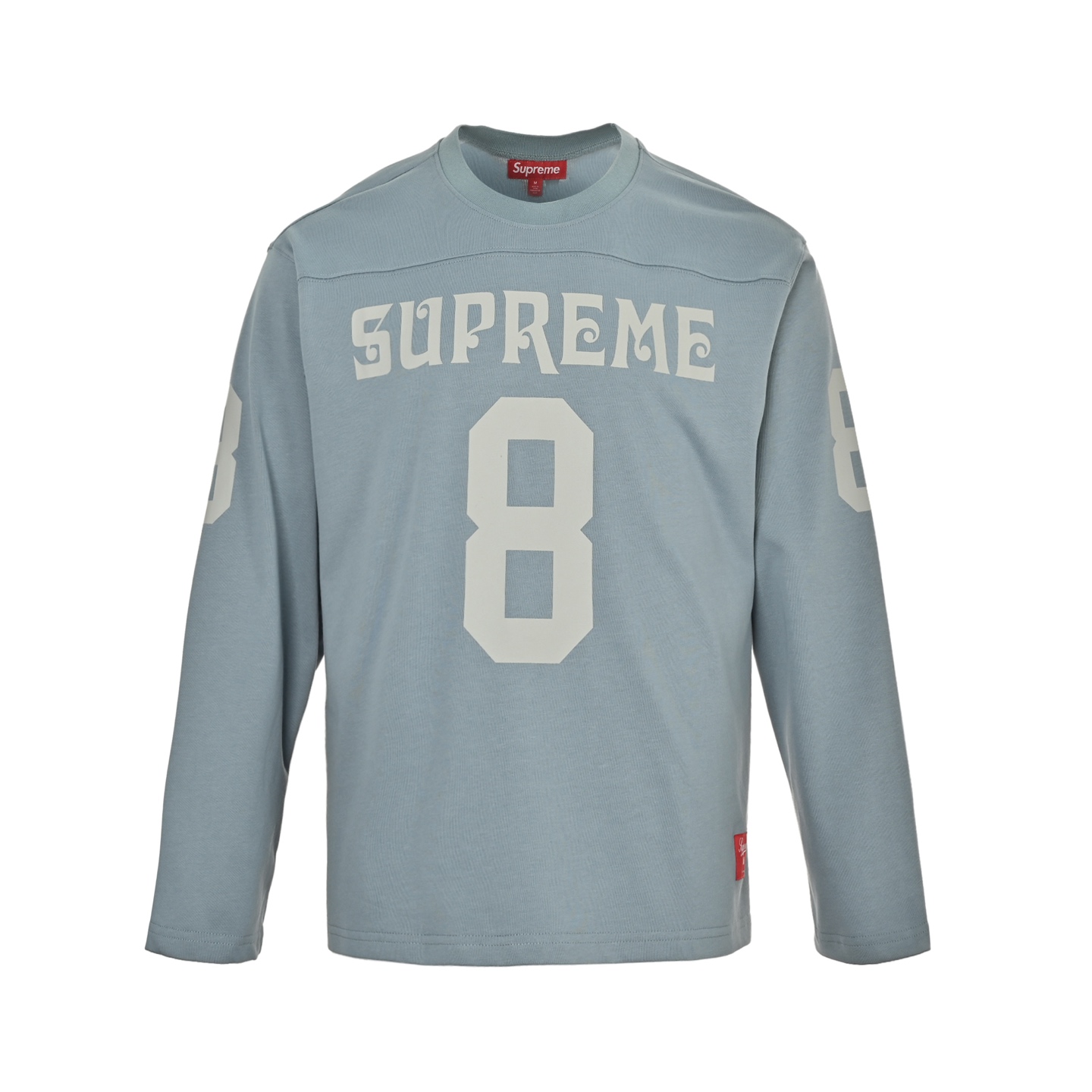 American No.8 Sanskrit Font Print Long Sleeve T-Shirt
