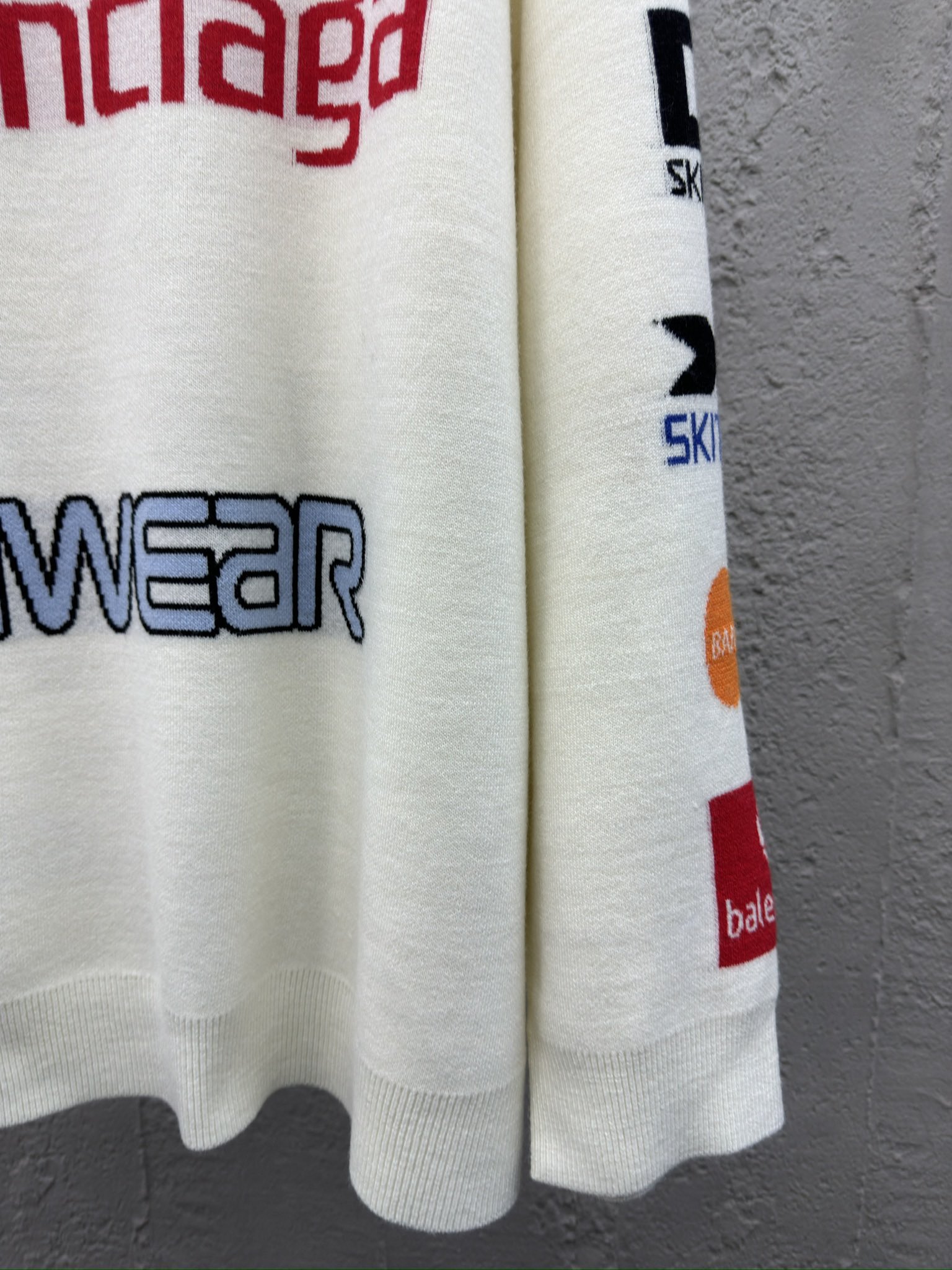 Racing Turtleneck Knit Sweater