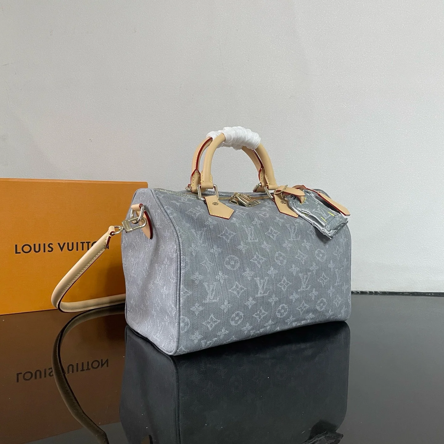 SPEEDY SOFT BAG IN GREY DENIM