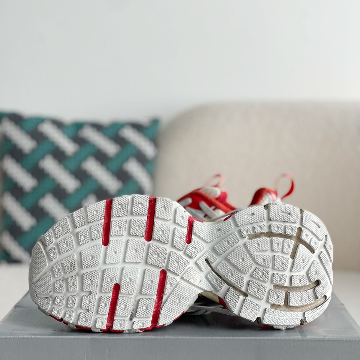 Men's 3xl Extreme Lace Sneaker in Red/beige