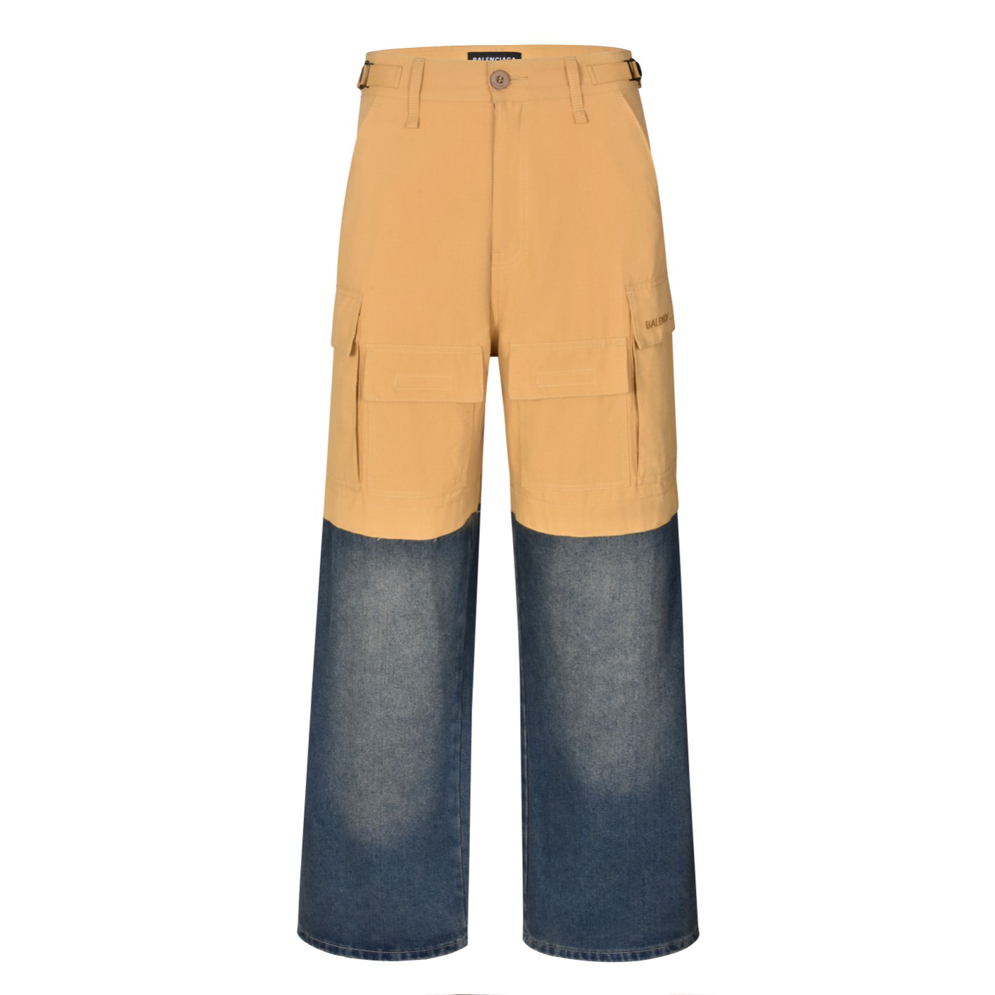 Multi-pocket panelled jeans