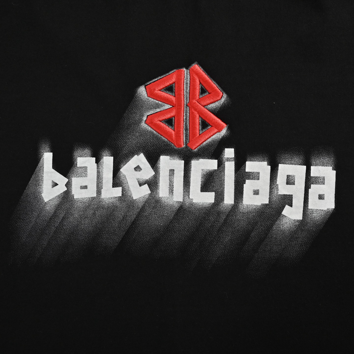 Inkjet ripped short-sleeved T-shirt