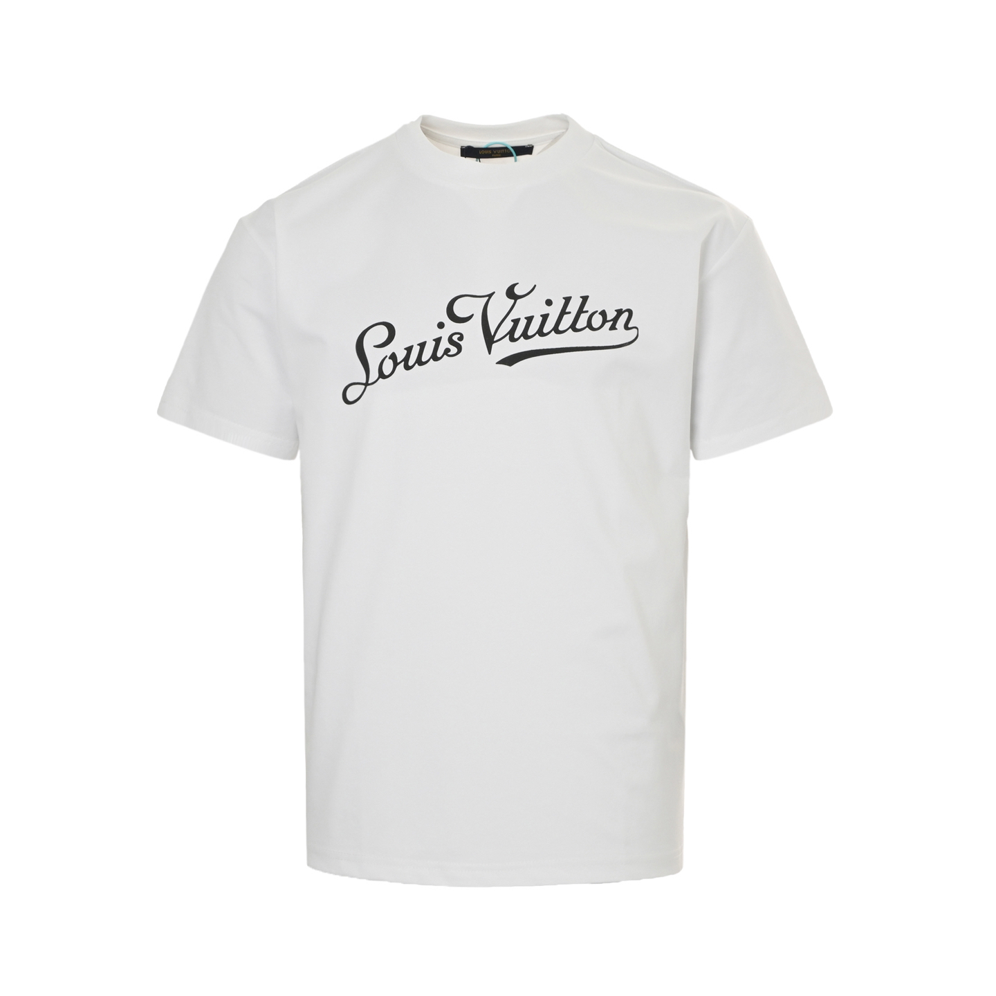 Front and back lettering suede T-shirt