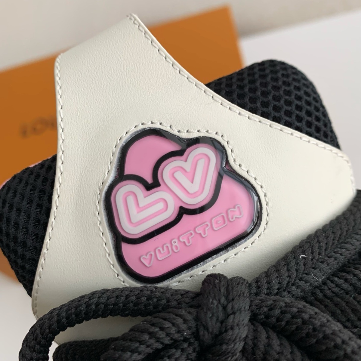 Black and pink couple sneakers