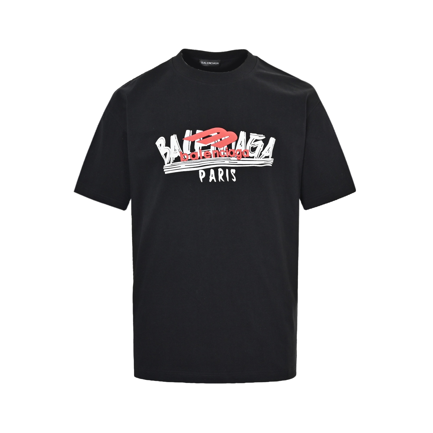 Graffiti Multi-Logo Puff Print Short Sleeve T-Shirt