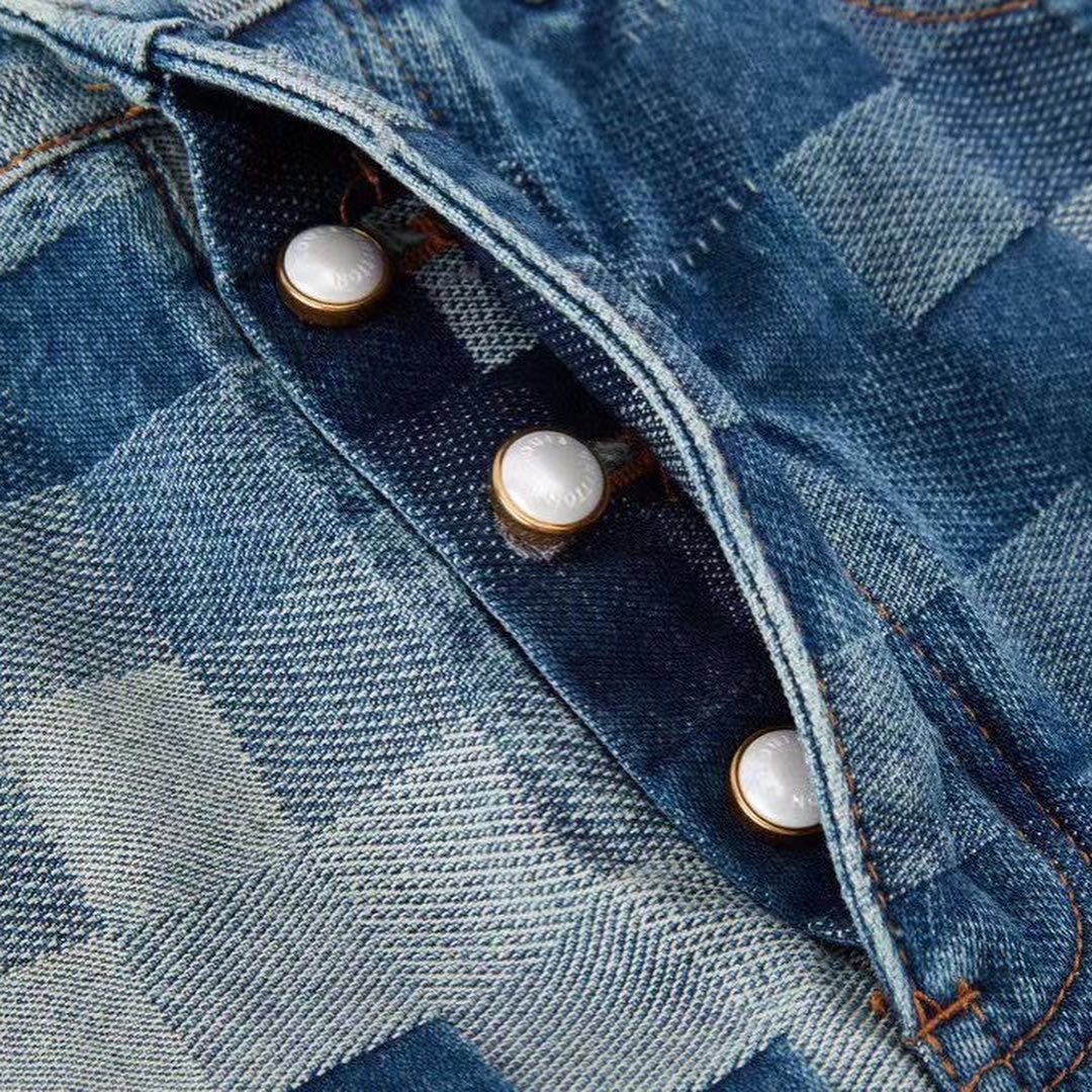 Damier Denim Skate Pants