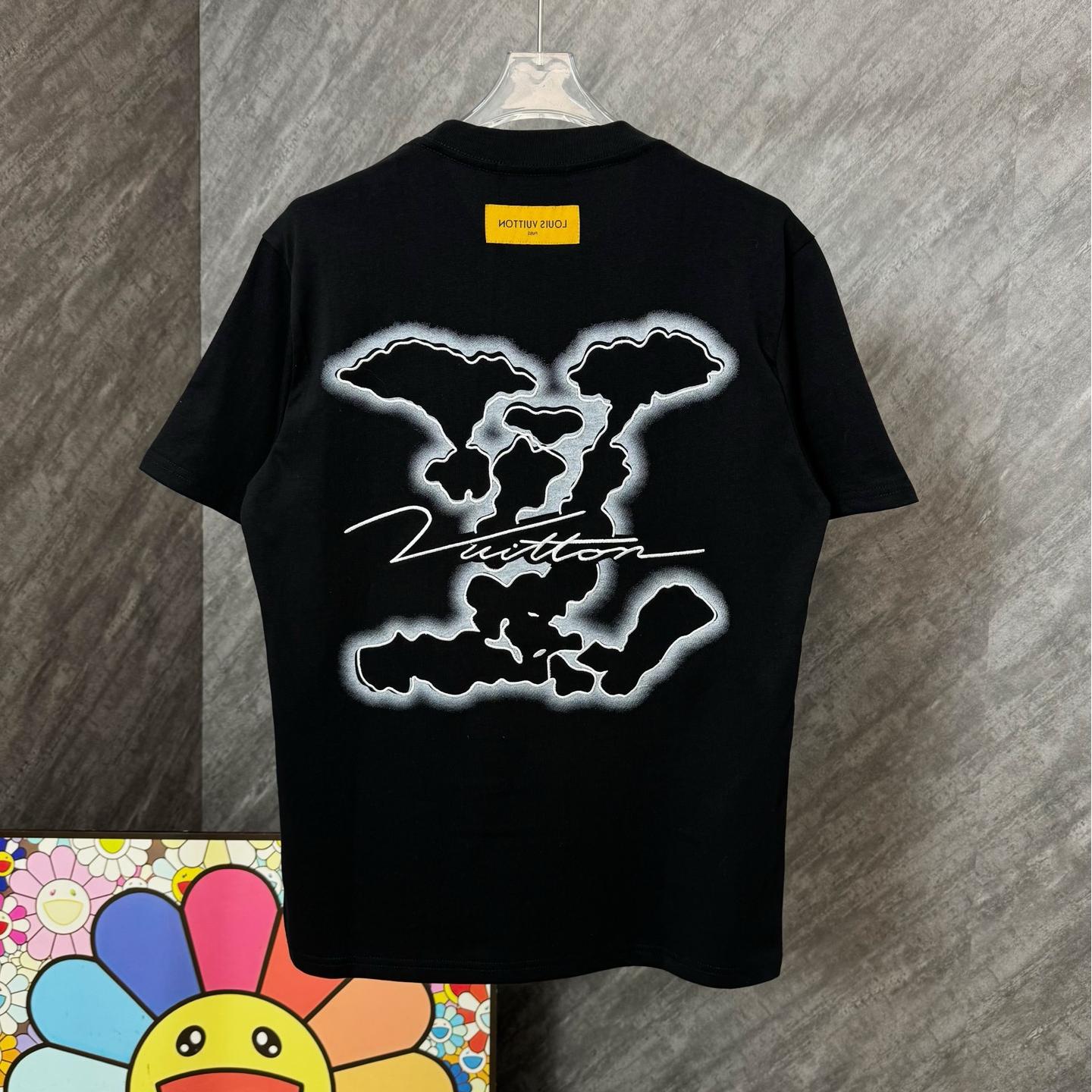 Simple versatile style print t-shirt