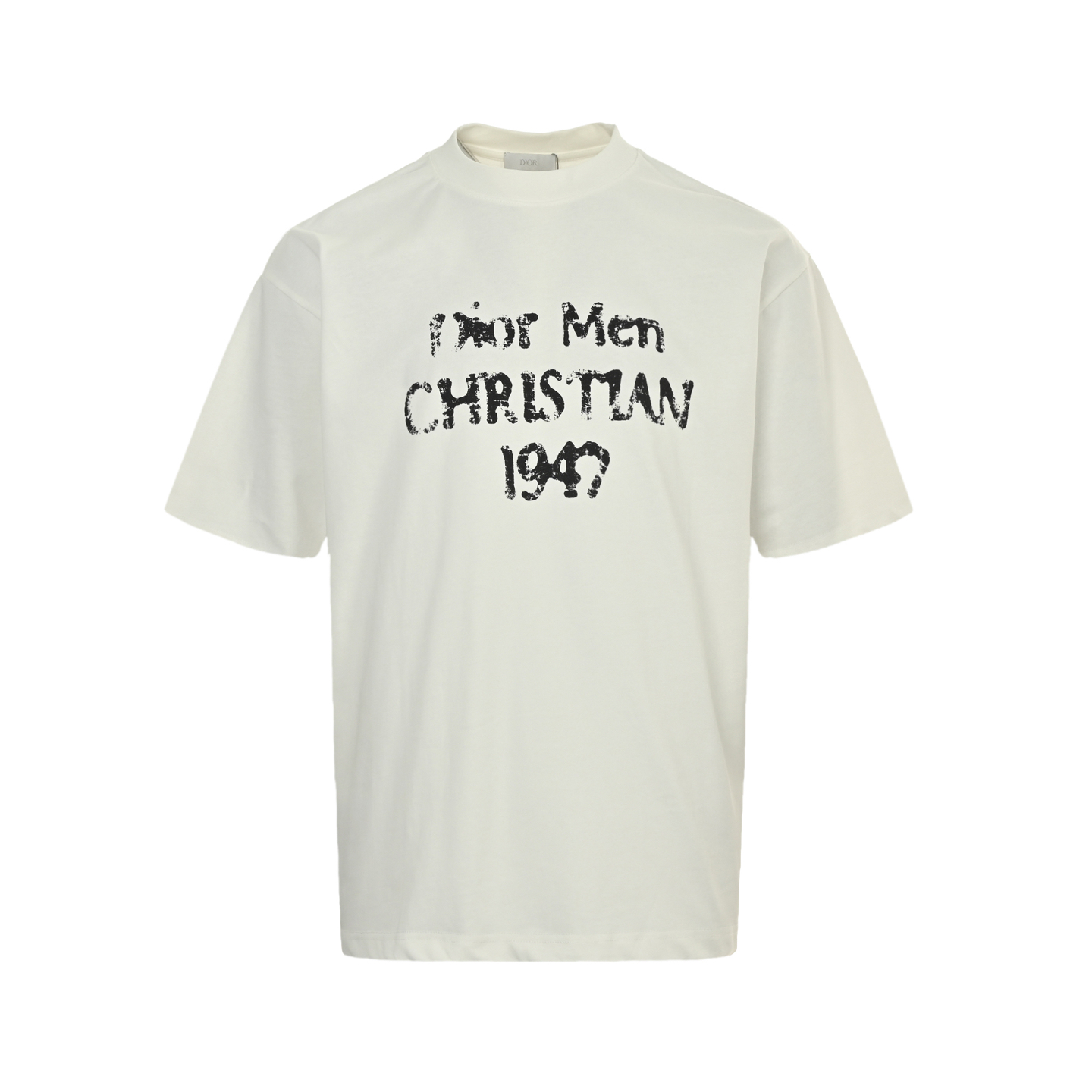 Damaged letter print short sleeves