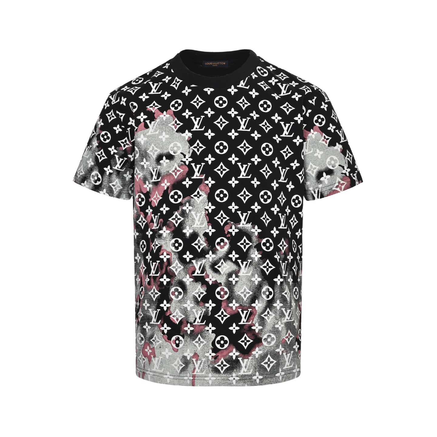 25ss Fire Cloud Monochrome Print Short Sleeve T-shirt