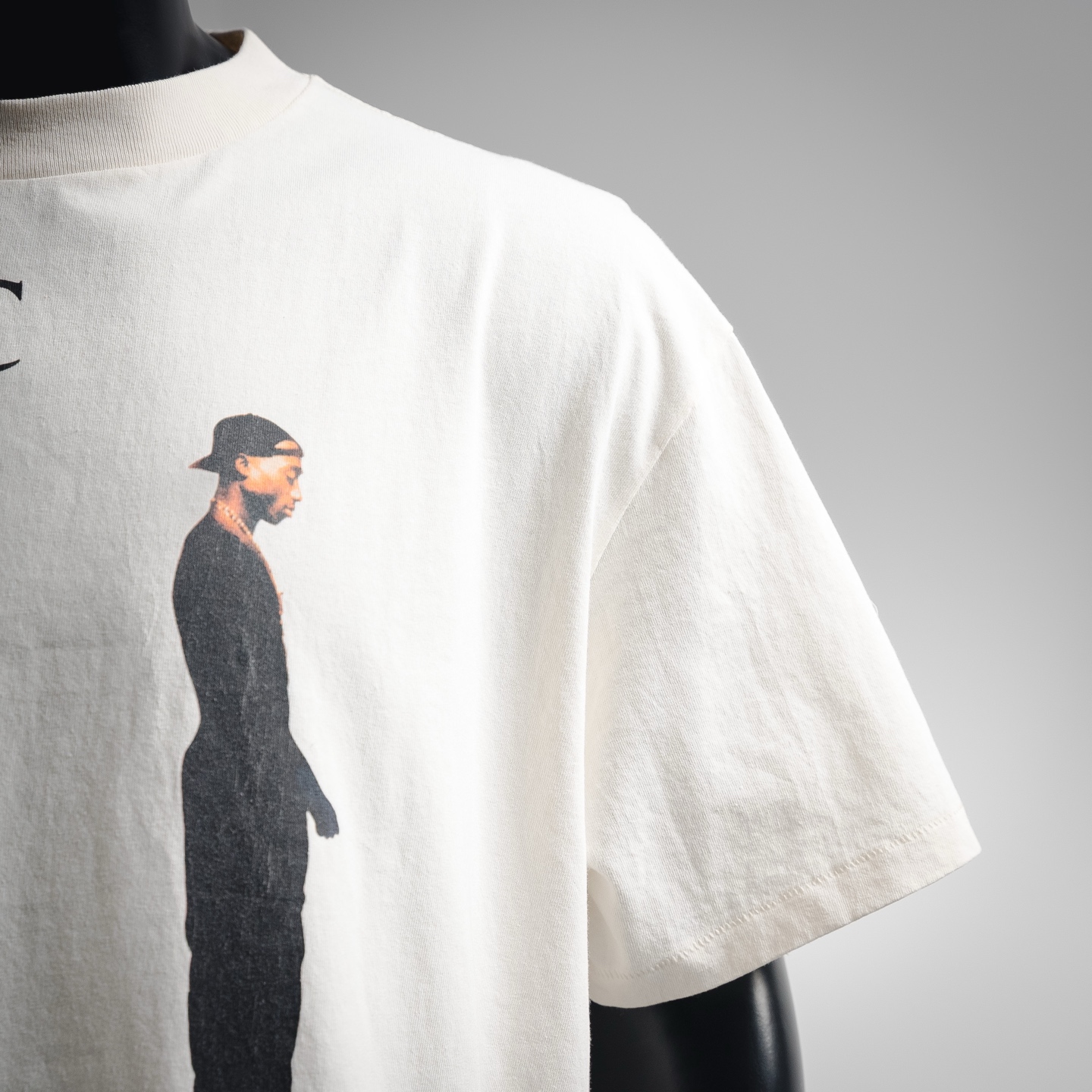 25SS 2PAC Cross Portrait Graphic T-Shirt