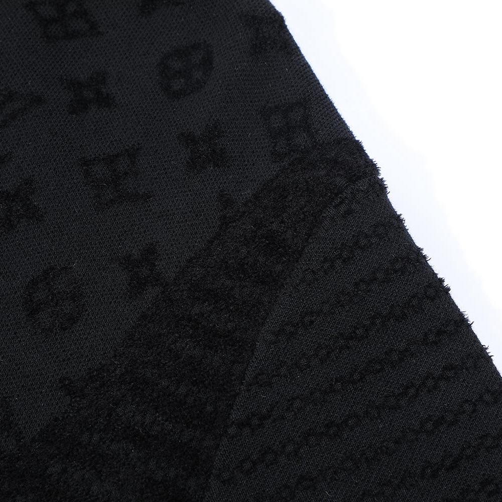 Black Wool Jacquard T-shirt
