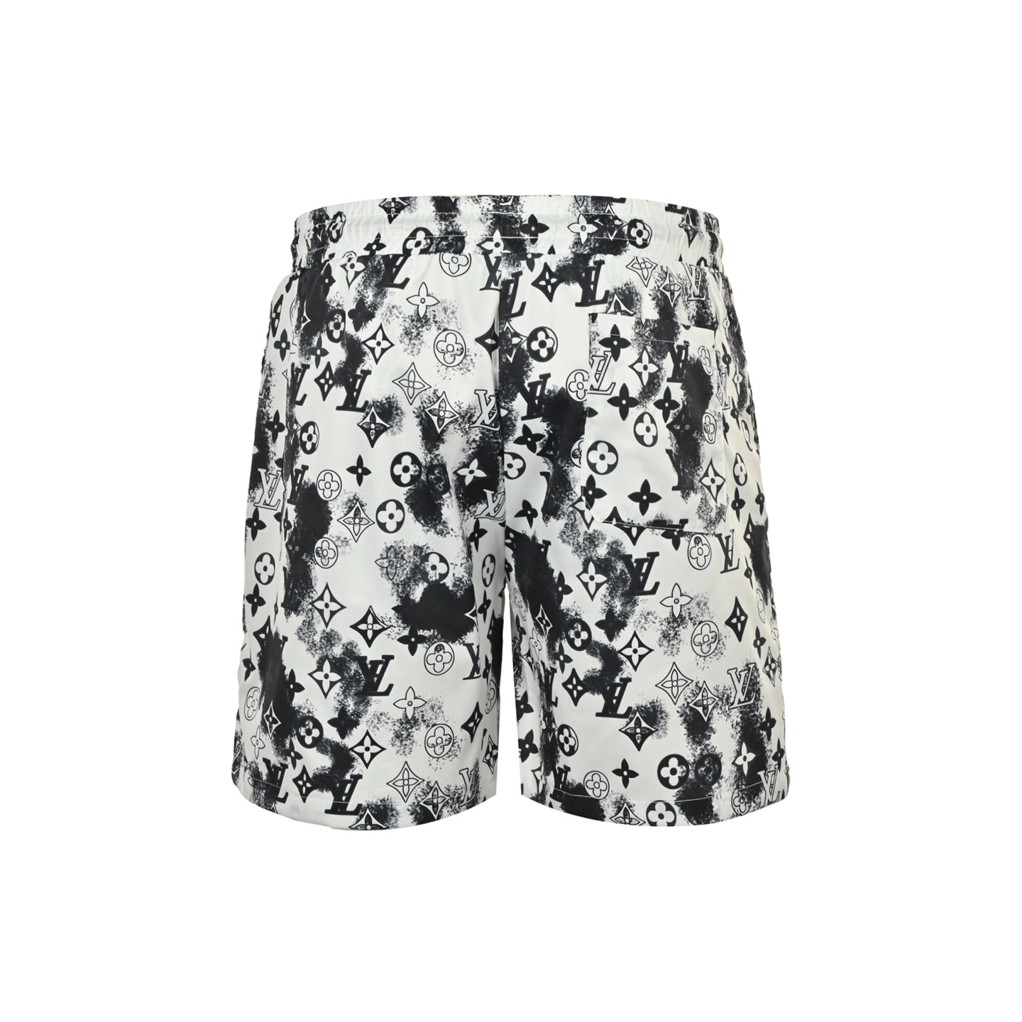 Ink-splashed print shorts