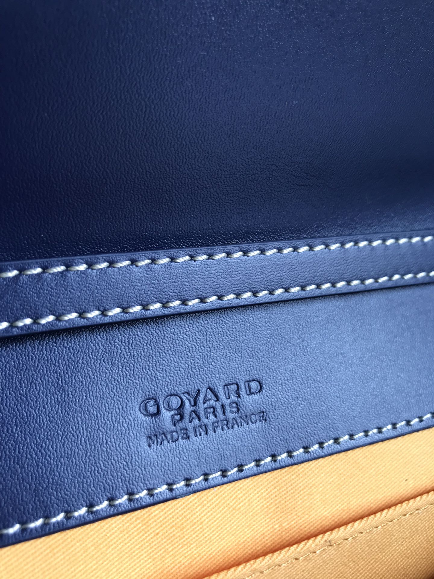 Navy Blue Canvas Small Clutch
