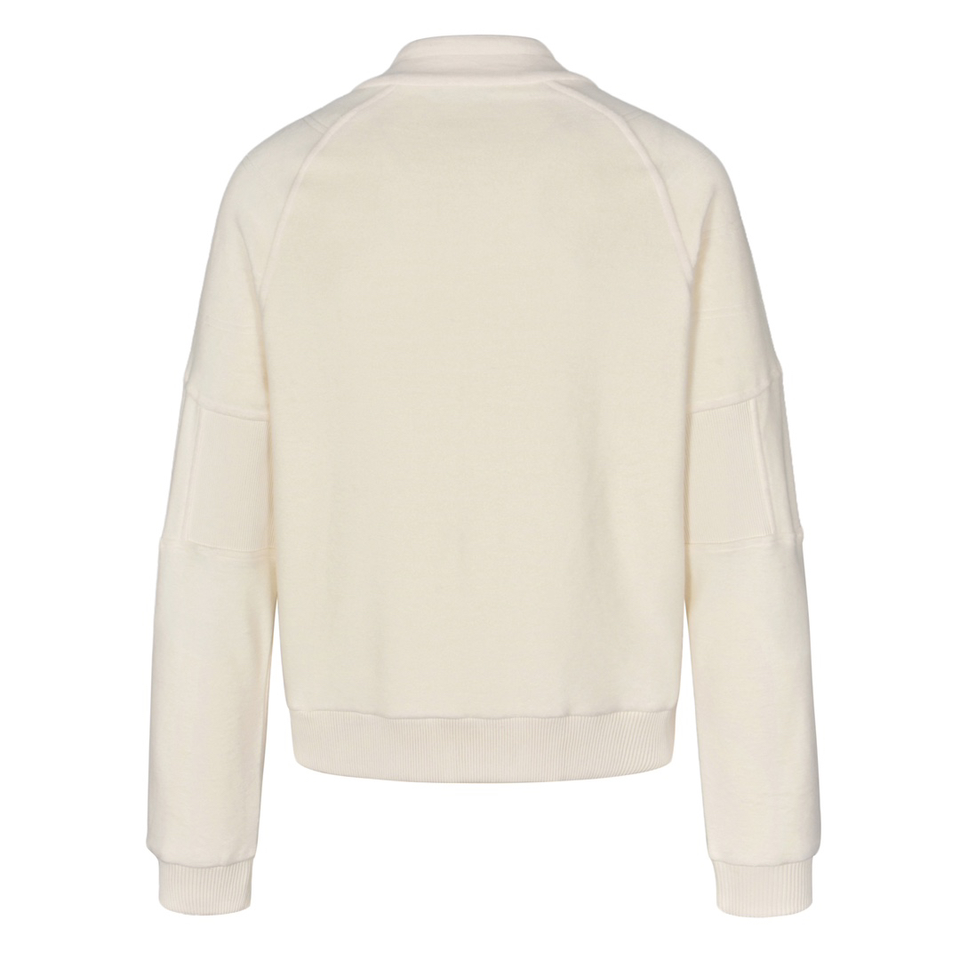 Embroidered logo panel zip-up jacket