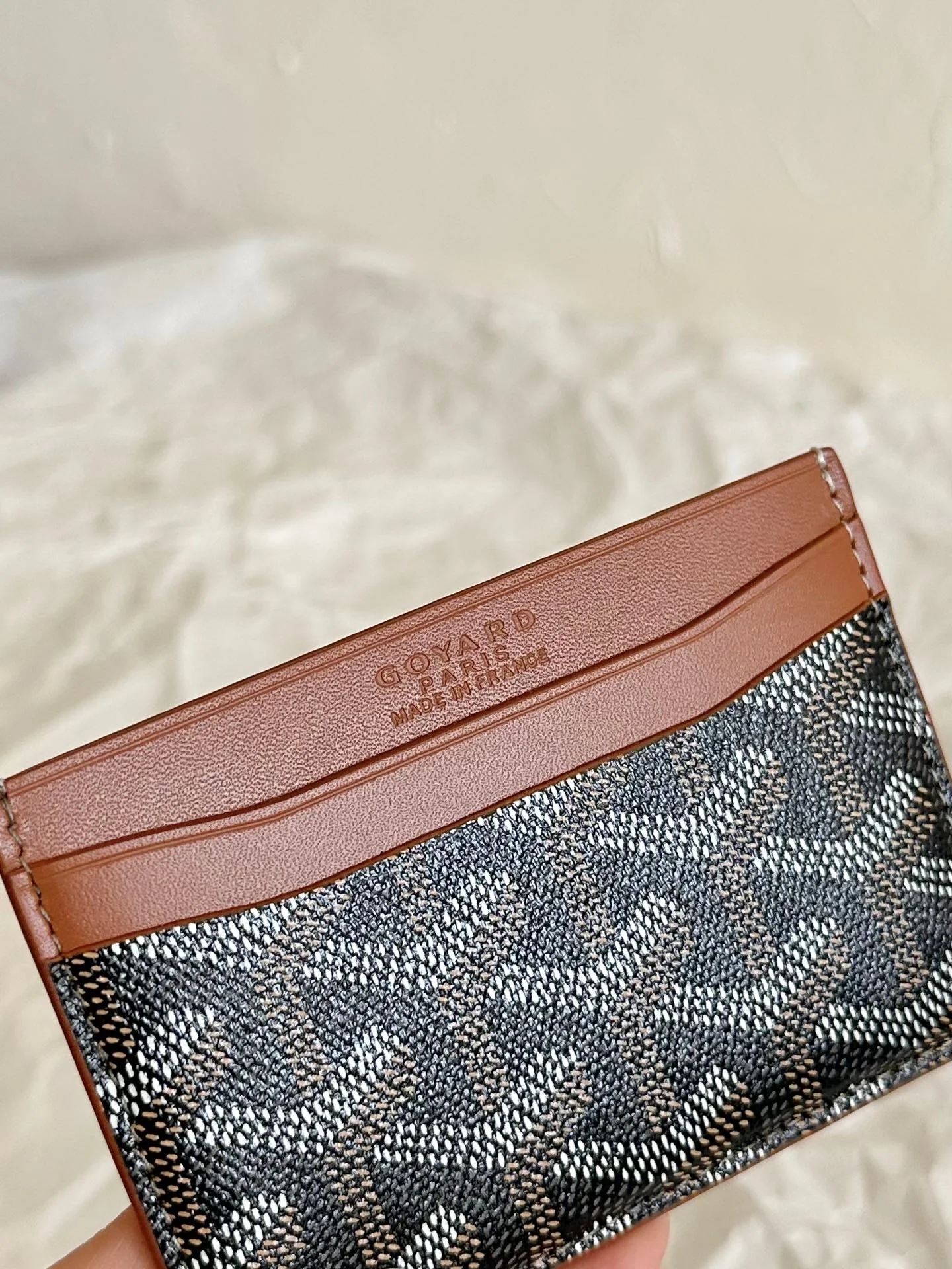 Dark Coffee Calfskin Card Holder