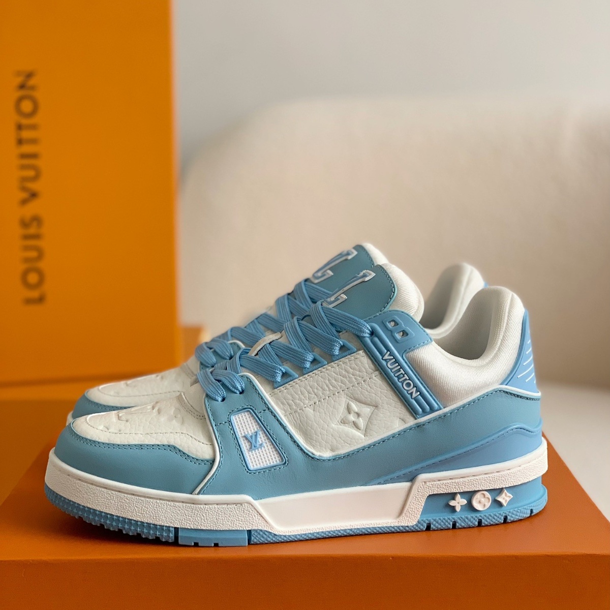 Monogram Blue Trainer