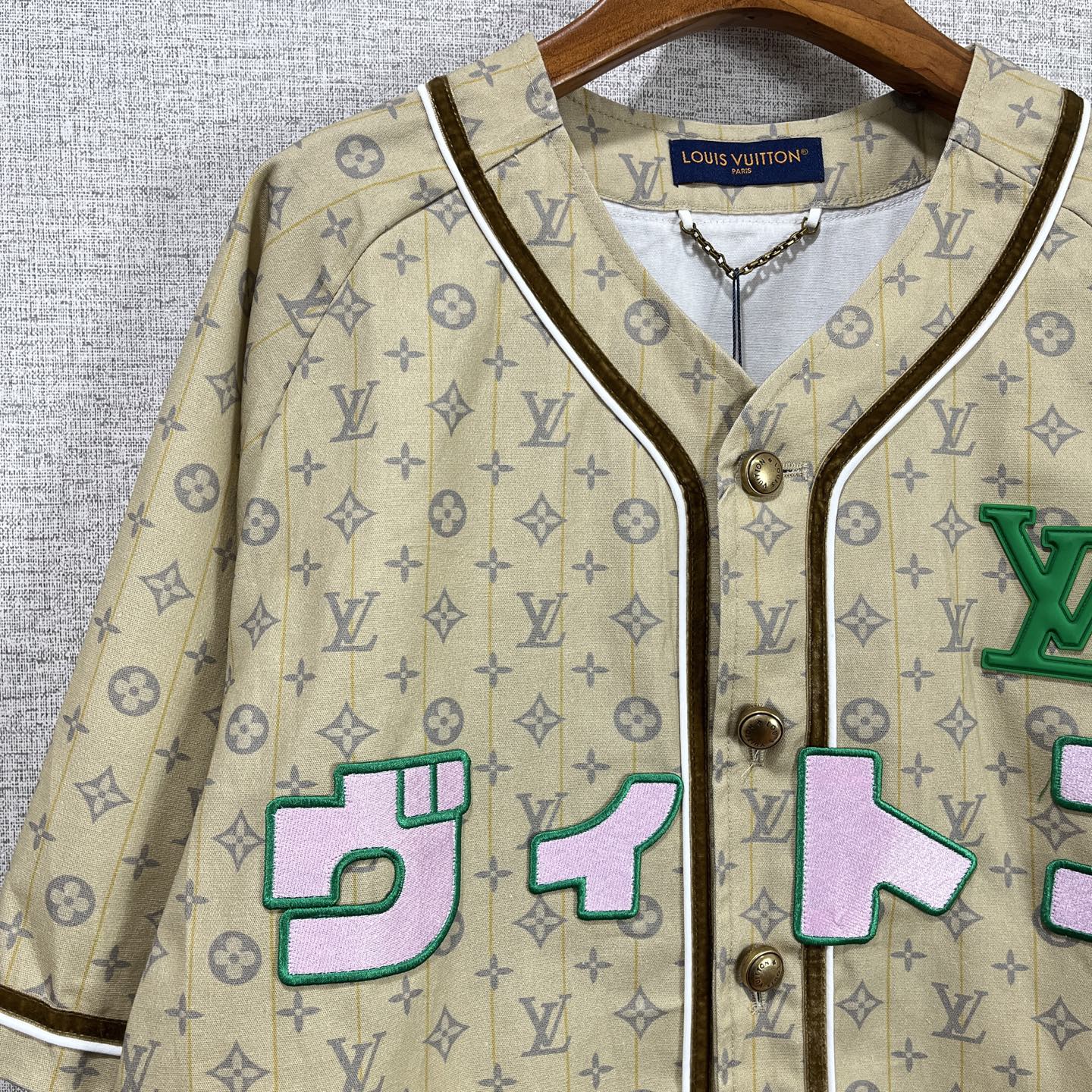 Japanese half-sleeved denim baseball shirt