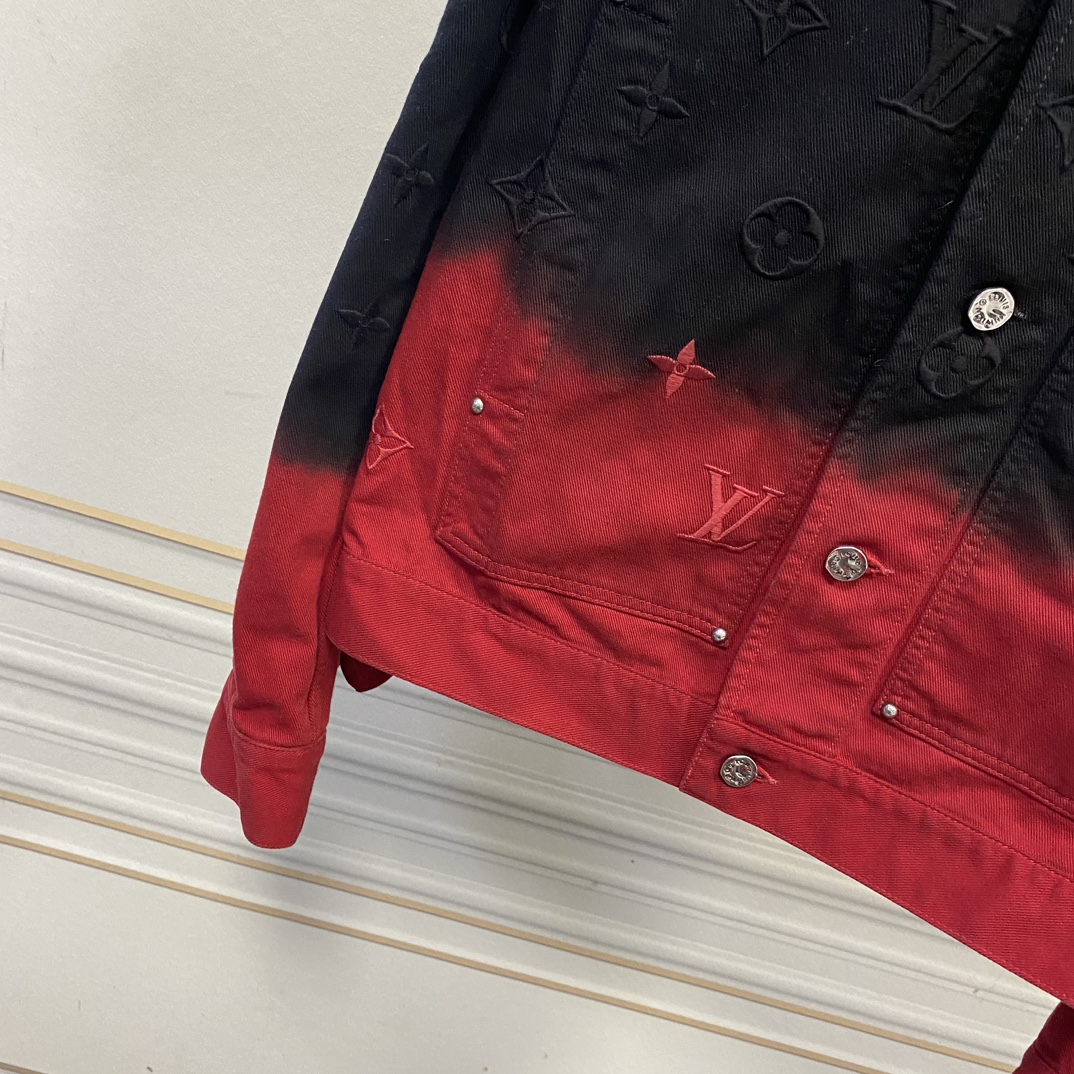 Volcanic Red Matching Denim Jacket