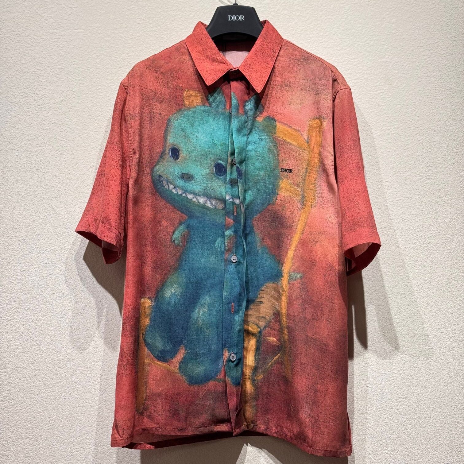 Dragon Print Distressed Shirt