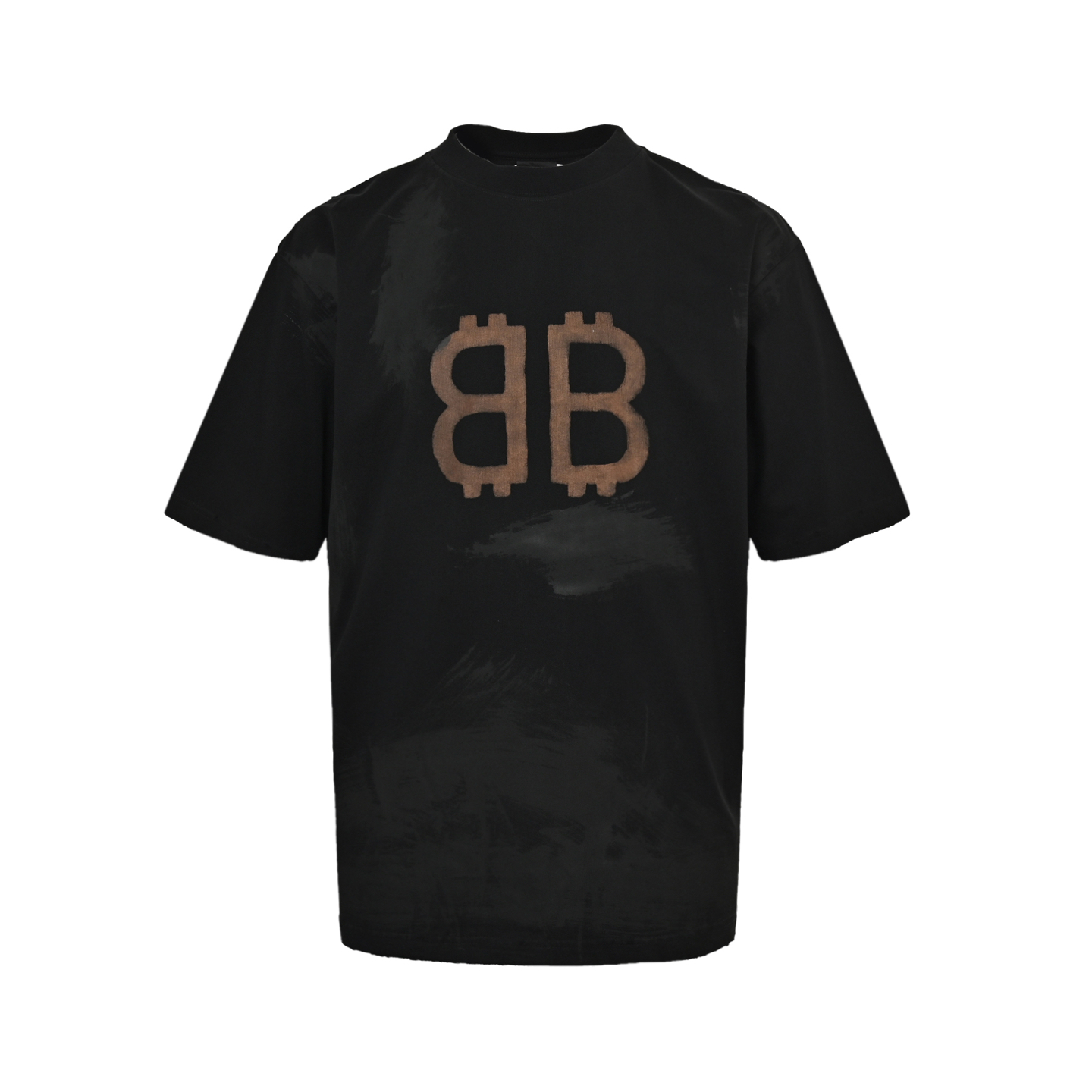 Bitcoin mud-dyed distressed T-shirt