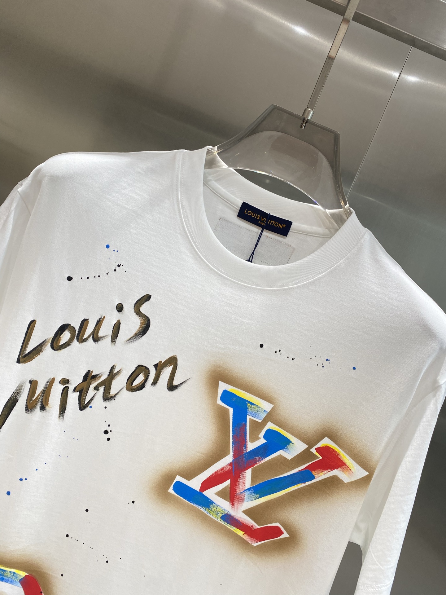 New Summer Graffiti Letter Element Round Neck T-shirt