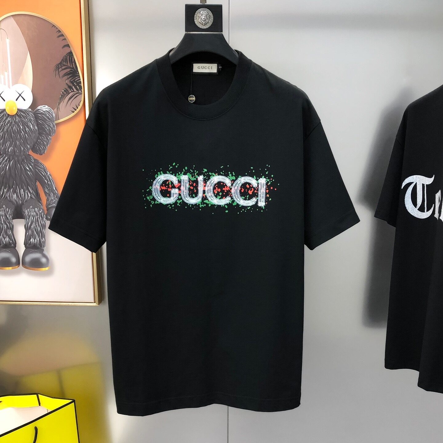 Chest Printed Rubber Lettering T-Shirt