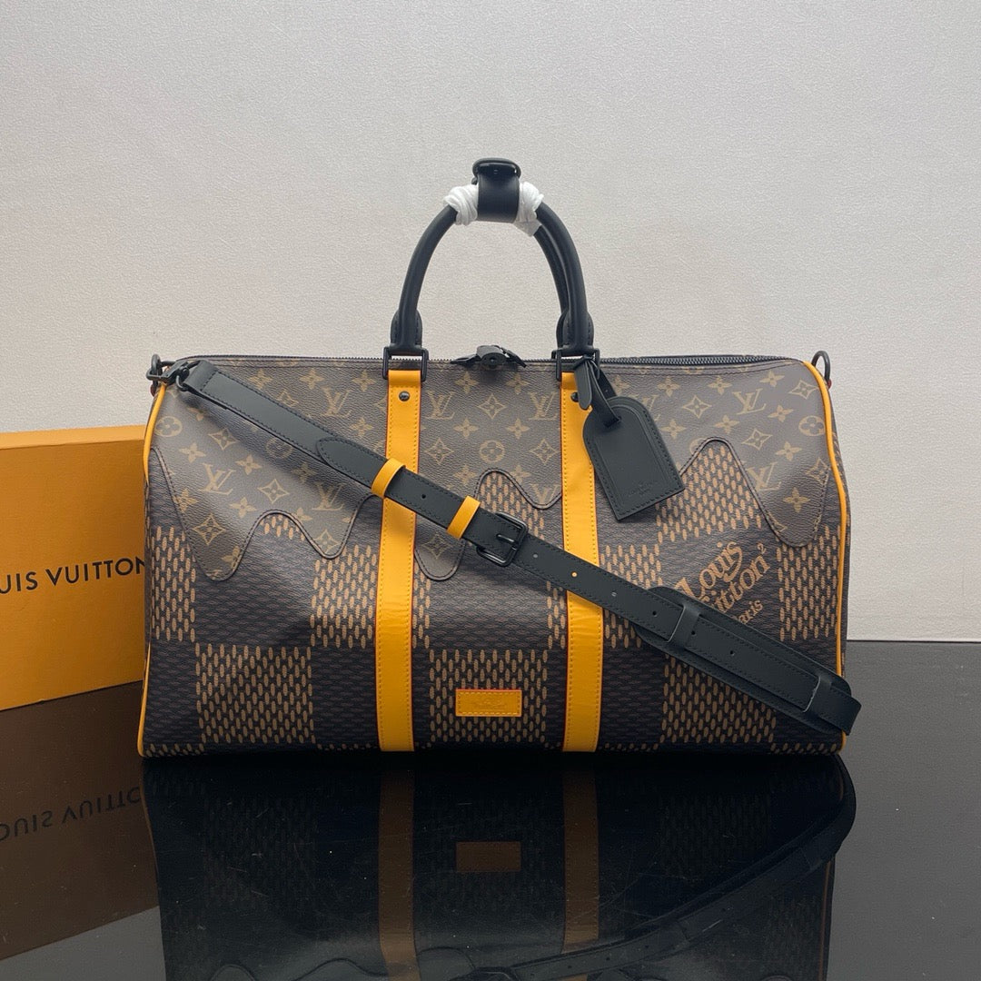 Canvas Tieg Trim Travel Bag