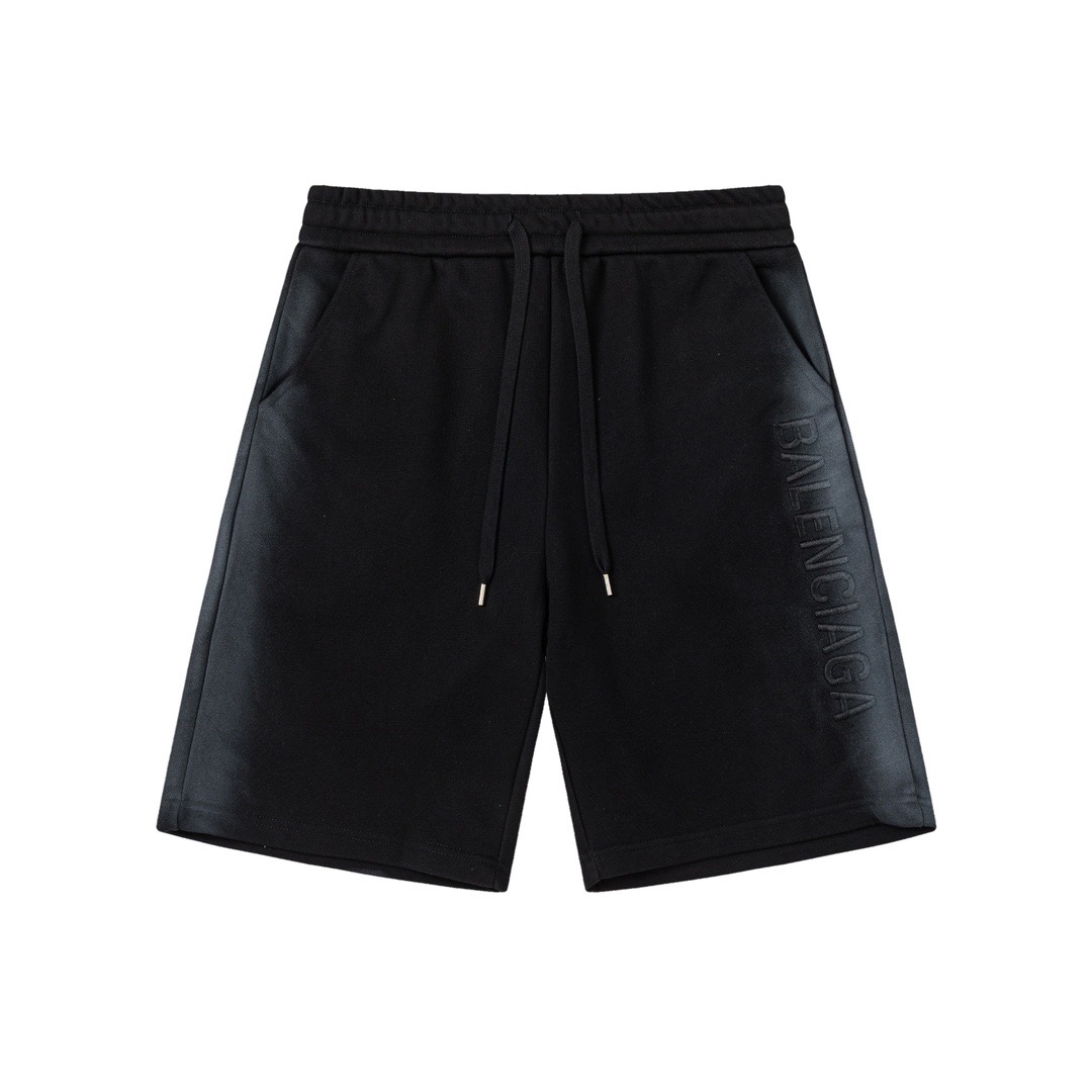 Inkjet Side Gradient Distressed Shorts