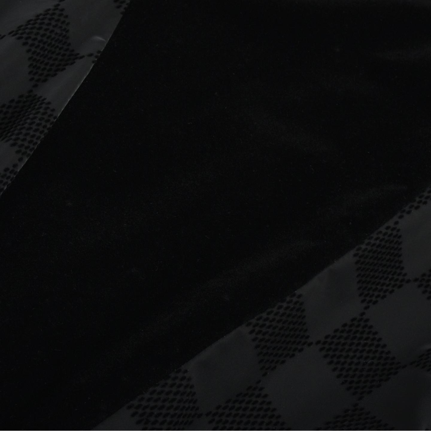 Checkerboard lettering flocked jacket